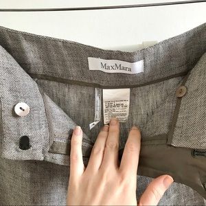 MaxMara Pants & Jumpsuits - Max Mara linen pants Grey Brown Size 6-8 MaxMara Pants & Jumpsuits - Max Mara linen pants Grey Brown Size 6-8